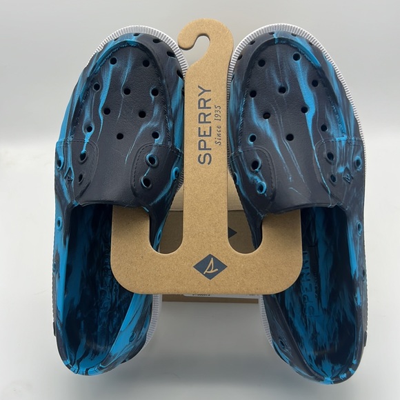 Summer Sperry A/O Float Boat Blue Navy Wave Pattern Womens Size 6 Medium NWT 🌊 - Picture 3 of 6